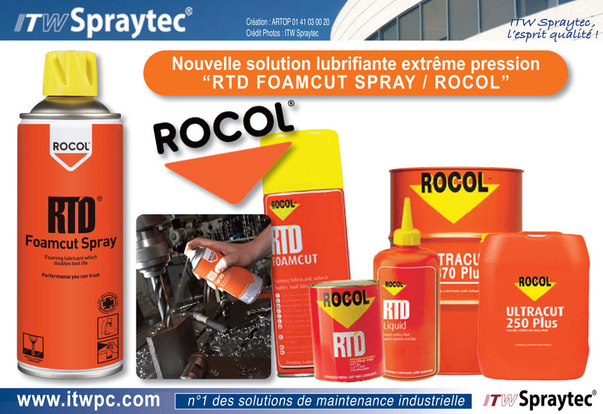 ITW Spraytec annonce la commercialisation d’une nouvelle solution de lubrification manuelle de coupe pour le travail et l'usinage des métaux